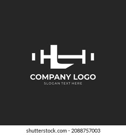 Letter L Logo With barbell. Fitness Gym logo. fitness vector logo design for gym and fitness
