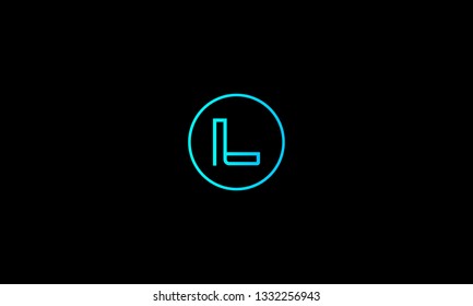 LETTER L LOGO WITH CIRCLE FRAME FOR LOGO DESIGN OR ILLUSTRATION USE