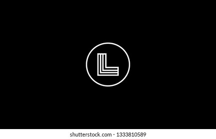 LETTER L LOGO WITH CIRCLE FRAME FOR LOGO DESIGN OR ILLUSTRATION USE