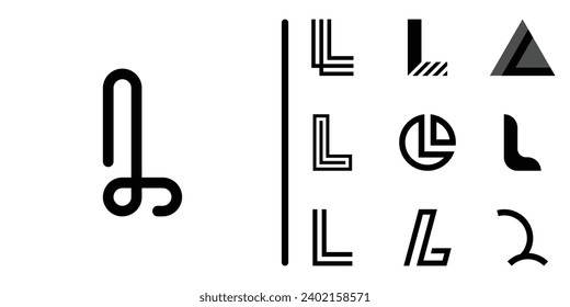 Letter L logo collection. Premium Vector