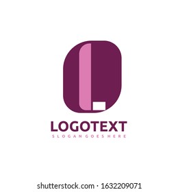 Letter L Logo. Colorful L Letter Design Vector with  Bubbles.