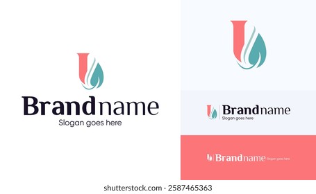 Letter L logo combination with leaf icon, Symbol usable used for growing Business, Skin care, Boutique, Identity, Beauty salon, Fashion, Jewelry, Hotel, Beauty products, Spa, etc. Feminine style logo