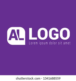 letter A and letter L logo concept. AL logo design. Designed for your web site design, logo, app, UI 