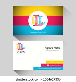 Letter L logo corporate business card