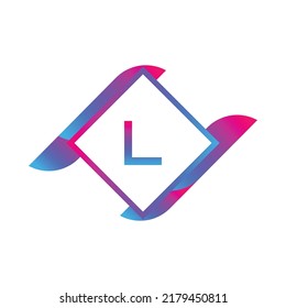 letter L logo design, Abstract tech Logo Vector