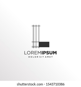 Letter L Logo Design with Architecture Element