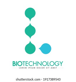 Letter L and Logo Design for Bio Technology
