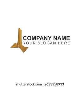 letra l logotipo design para empresa ou edifício com ilustração vetorial criativa