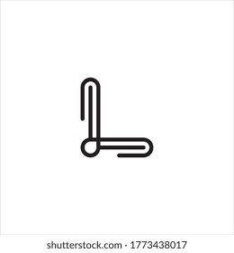 Concepto de diseño del logotipo de la carta L.