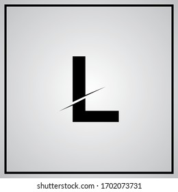 letter L logo design with a creative cut , vector