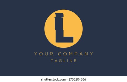 Letter L Logo Design, Distorted Vector L