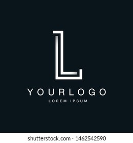Letter L Logo Design in Labyrinth form Vector Template