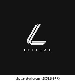 Letter L logo design. Linear creative minimal monochrome monogram symbol. Universal elegant vector sign design. Premium business logotype. Graphic alphabet symbol for corporate business identity
