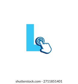 Letter L Logo-Design auf Touchscreen-Vektorvorlage