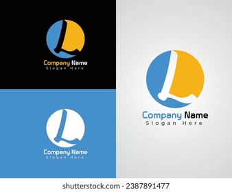 Logo-Designset für Letter l für Unternehmen