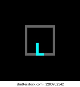 letter L logo design template. creative sign. Universal vector icon. square style - Vector