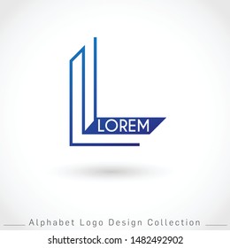 Letter L Logo Design Template isolated on white background : Vector Illustration