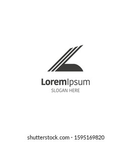 Letter L logo design template on white