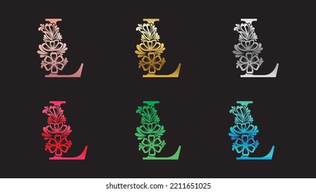 Letter L logo design template. Creative modern trendy y typography and colorful gradient