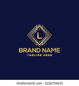 Elementos de la plantilla de diseño del logotipo L de la letra, Ilustración vectorial.