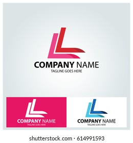 Letter L logo design template. Colorful logo. Vector illustration