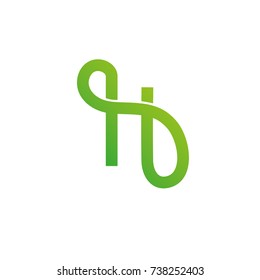 Letter L logo. Design template elements, curved lines, eco.