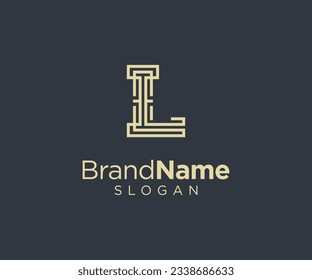 Diseño del logotipo Carta L para diversos tipos de empresas y empresas. Vector de letras L de lujo y elegante