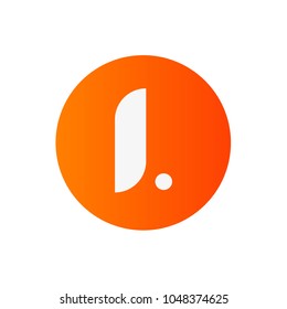 Letter L Logo. L Letter Design Vector with Circle and Dot.