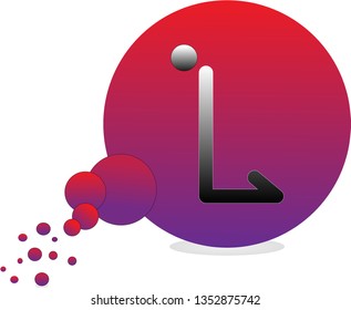 Letter L Logo. Letter L Design Vector with Bubble.