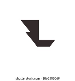 vector de diseño del logotipo L de letra
