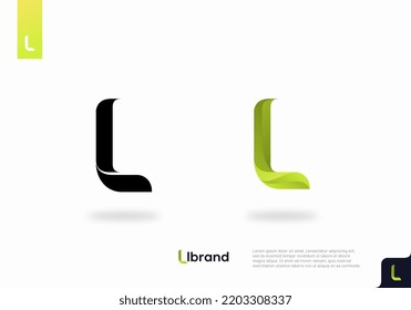 Letter L Logo. L Letter Design Vector with green color