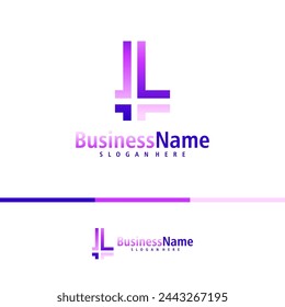 Letra L vector de diseño de logotipo. Plantilla de conceptos de logotipo de Creative Initial L