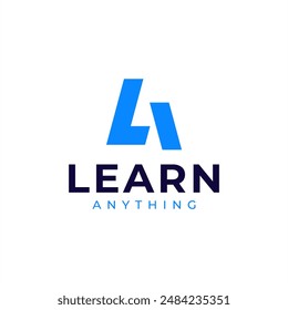 letter a l logo design vector