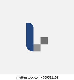 Letter L logo design vector. Simple and clean flat design of alphabet logo vector template.