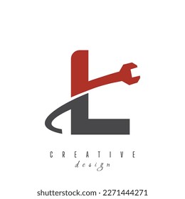 Letter L logo designs, L Repair logo, logo service letter designs