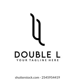 Logotipo de la letra L. Logotipo de doble L
 Logo LL