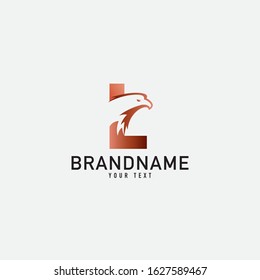 Letter L logo and eagle design combination