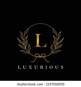 letter L logo floral logo design. logo for women beauty salon massage cosmetic or spa brand