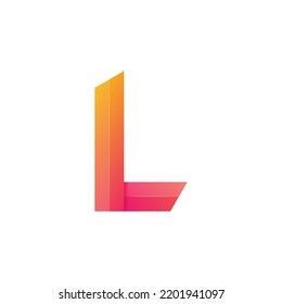 Letter L Logo Gradient Colorful Style for Company Business or Personal Branding