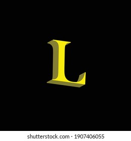 Icono De Logotipo Letra L Con Ilustración Vector De Estilo 3d.