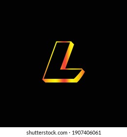 Icono De Logotipo Letra L Con Ilustración Vector De Estilo 3d.