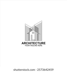 letter l logo icon for architecture with creative illustration