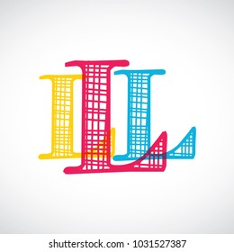 Letter L logo icon design template elements