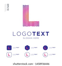 Letter L logo icon design template elements