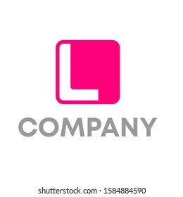 letter l logo icon design template sign