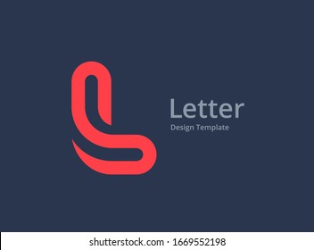 Elementos de plantilla de diseño de icono de logotipo L de carta