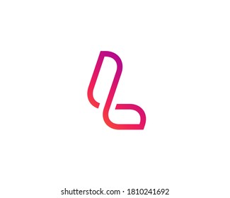 Elementos de la plantilla de diseño del icono del logotipo L de la letra