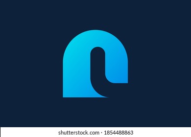 Design-Template-Element für das Logo Buchstabe l