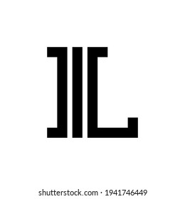 Logo de la letra L. Diseño de iconos. Elementos de plantilla - signo vector