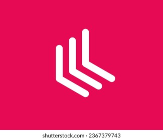 Elementos de la plantilla de diseño del icono del logotipo L de la letra